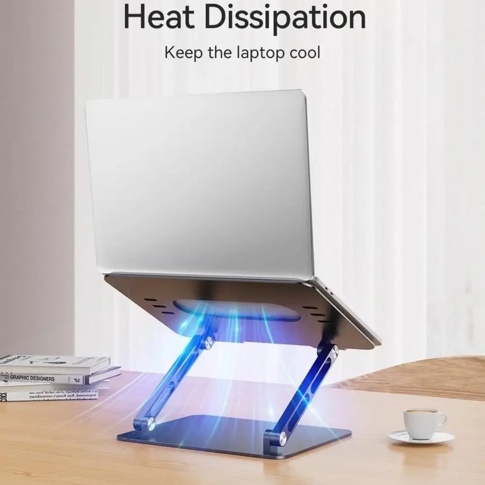 Foldable Aluminum Laptop Stand 10-17.3" Laptops, Height Adjustable Portable NEW - Picture 4 of 7